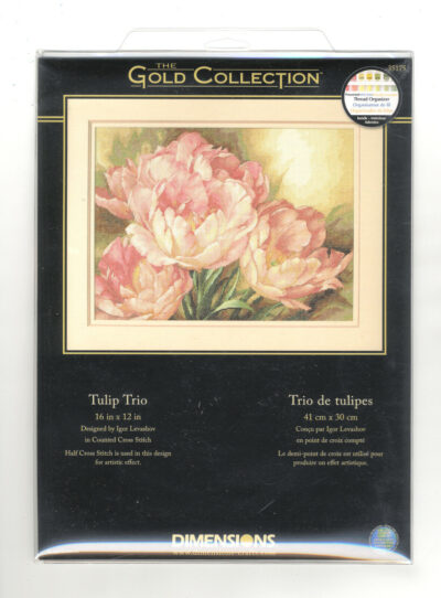 35175 Tulip Trio Dimensions siuvinėjimo rinkinys siuvinejimas kryzeliu paveikslas siulu dama