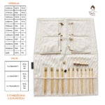 Shirotake Premium Set2 Seeknit prisukamų virbalų rinkinys - japoniski virbalai - bambuko virbalai - prisukami virbalai -virbalu komplektas - siuludama