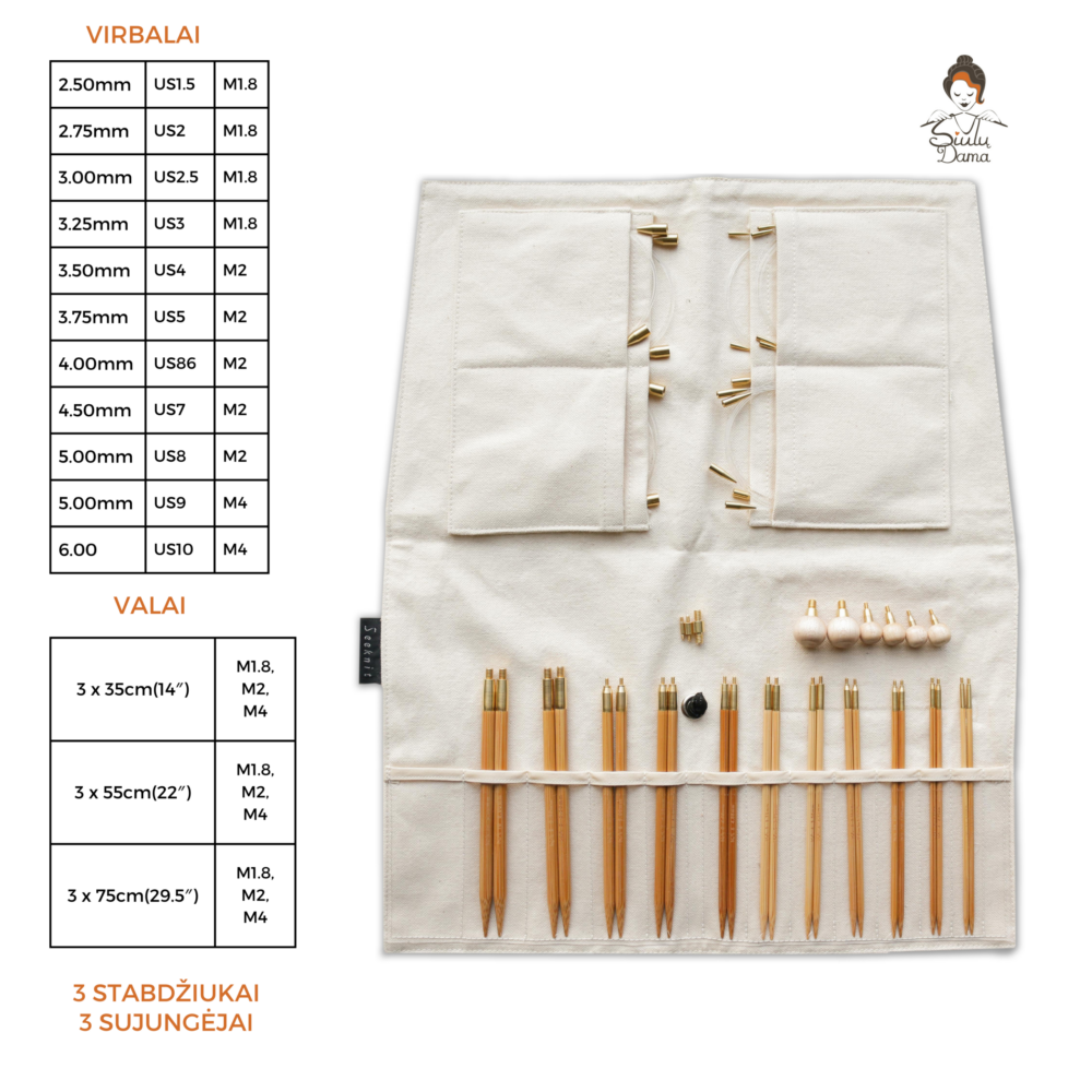 11 dydziu Koshitsu SEEKNIT Comfort set prisukamu bambuko virbalu rinkinys - SIULUDAMA