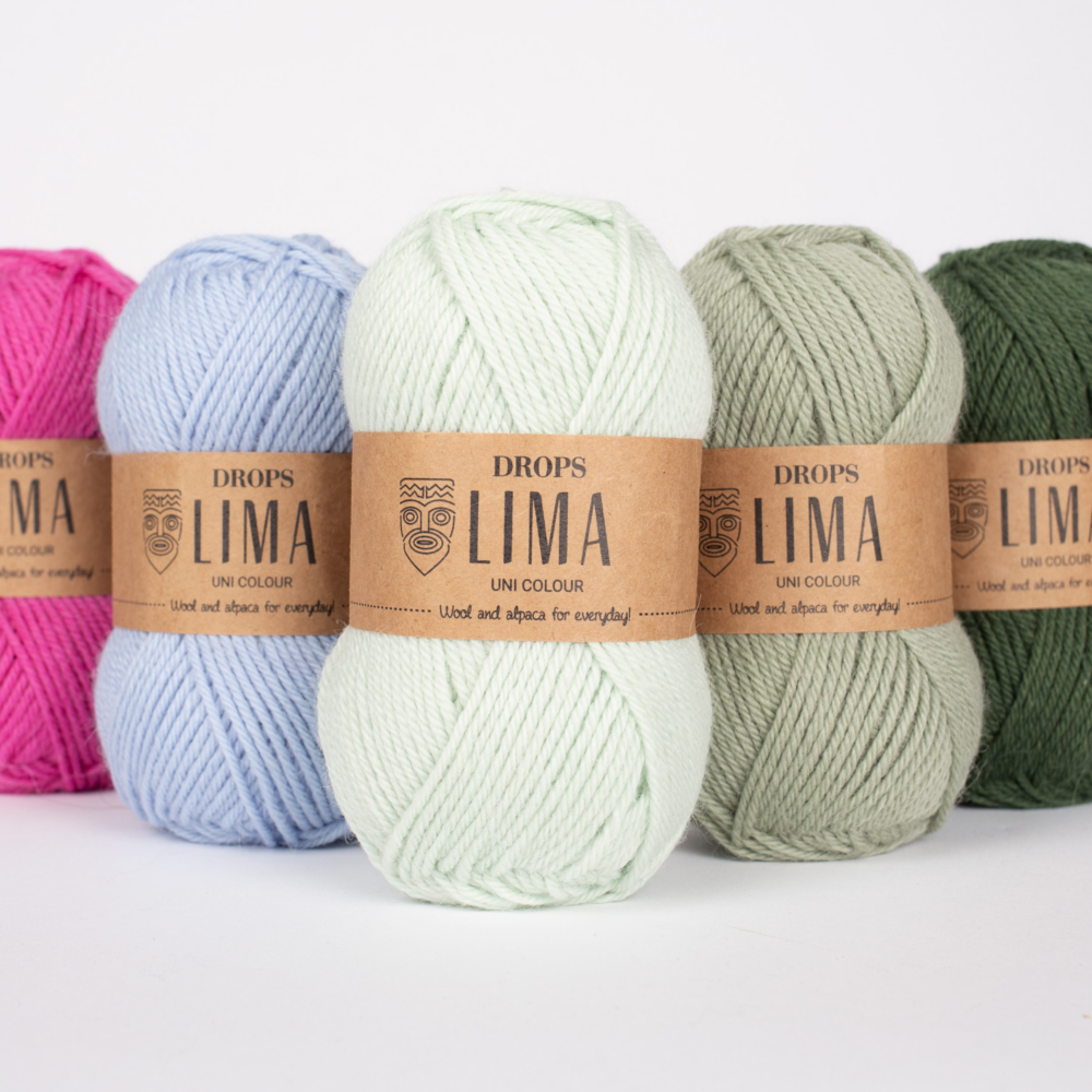 Drops Lima - alpaka vilna mezgimo siulai - avies vilna - kojiniu siulai - siulai pledukui - zieminiai alpakos siulai - kepuriu mezgimui - alyvuogiu spalva- siulu dama