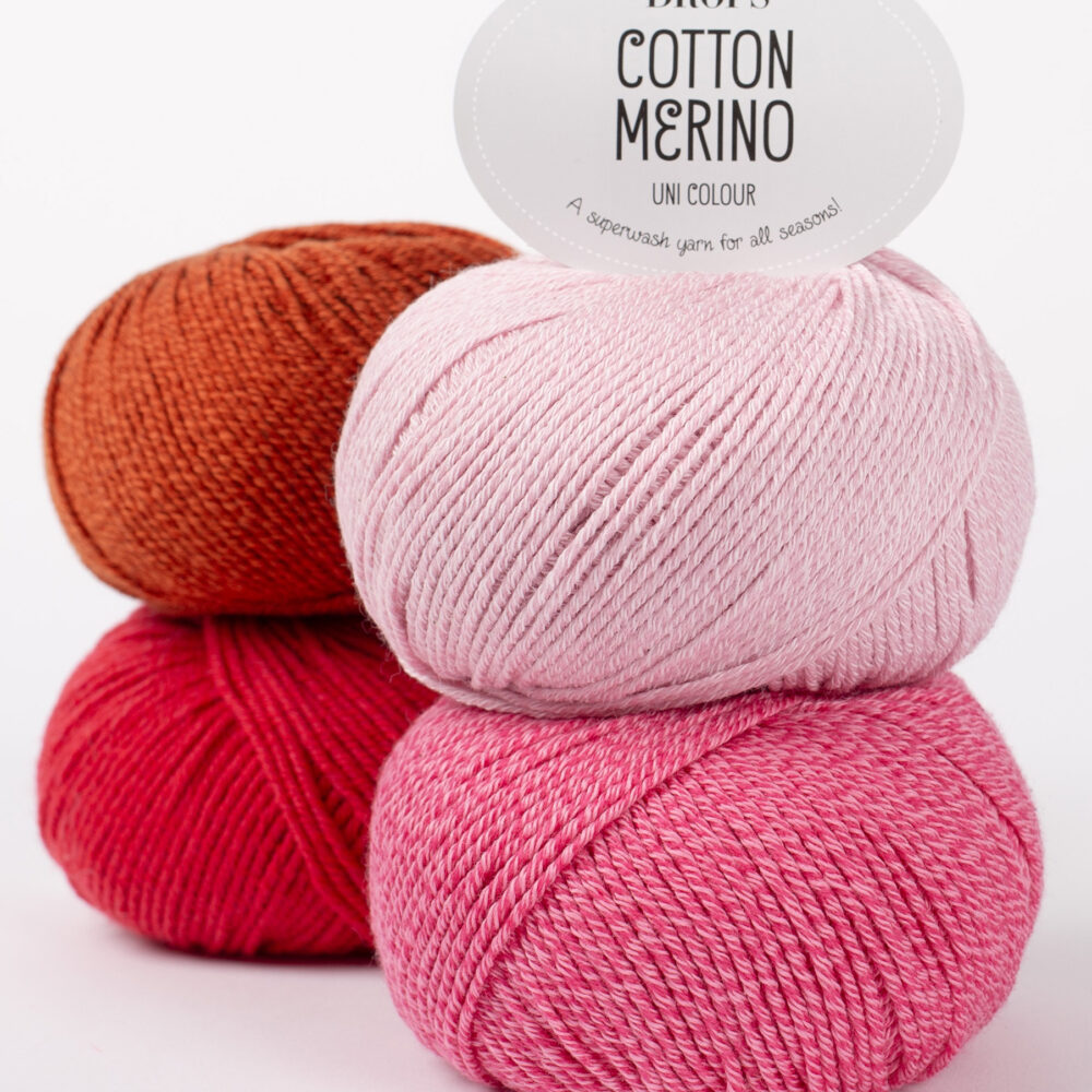 Drops Cotton Merino (merino vilna, medvilnė) mezgimo siūlai