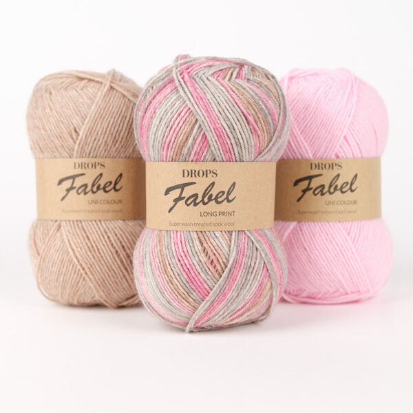 Drops Fabel 75 % vilna 25 % poliamidas siūlai kojinems tvirti minksti siulai margi siulai kudikiu rubeliams suaugusiems megztiniams skaroms pledams siulu dama pusvilnes siulai