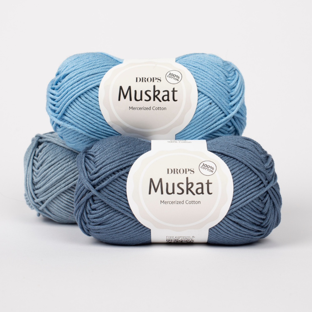 Drops Muskat-100%-merserizuota-medvilne-vasariniai siulai-mezgimo-nerimo-50g-100m-vidutinio storio-svytintys-blizgus-didelis spalvu asortimentas-didelis spalvynas-grazios spalvos-padekliukam-namu tekstilei-palaidinei-megztukui-mazyliu rubams-rankiniu nerimui-terboms-zaislu nerimui-oeko tex- medvilnes siulai-Siulu dama