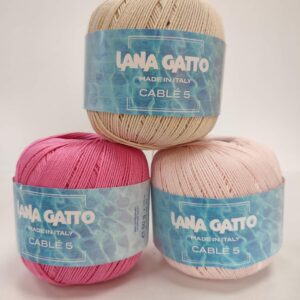 Cable 5 Lana Gatto (medvilnė) mezgimo siūlai