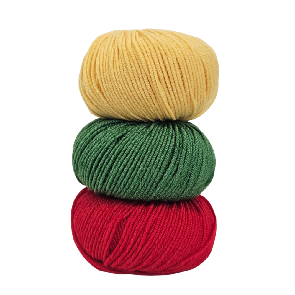 Merino vilnos rinkinys Lietuviškas rinkinys ,lietuvos spalvos trispalve salikui, 100 % merino vilnos, Lana Gatto Super soft