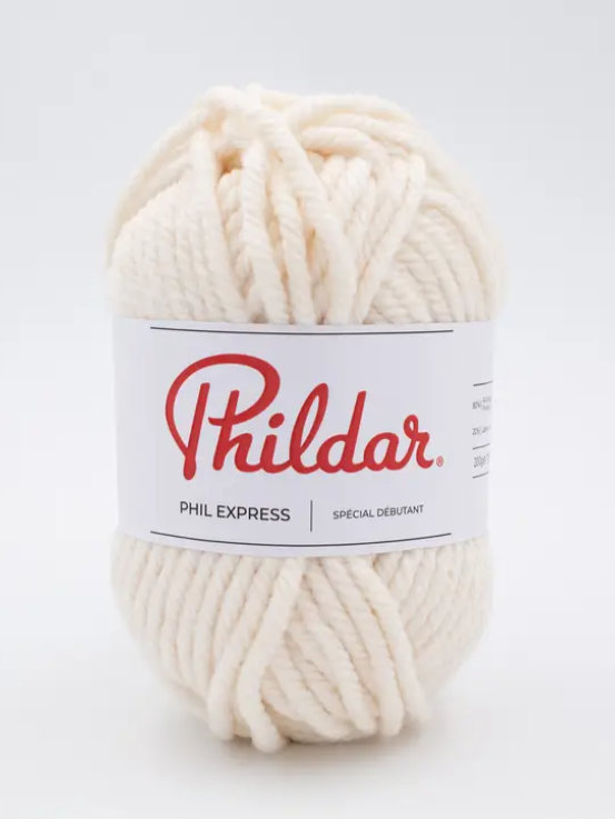 PHIL EXPRESS ecru - Siulų dama - siūlai mezgėjoms megzti kojines megztinius šalikus šalikas megztinis siūlų parduotuvė pigiausi siūlai geriausi pasiūlymai nemokama registracija - Siūlų Dama Siūlų pasaulis https://siuludama.lt Phildar <strong>Sudėtis</strong>: 80 % akrilas, 20 % vilna <strong>Svoris/ilgis</strong>: 200 g apie 60 m <strong>Rekomenduojamas virbalų dydis</strong>: 12.00 mm <strong>Priežiūra</strong>: galima skalbti mašinoje atsargiu ręžimu, 30 laipsnių temperatūroje PHL-express