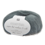 Rico Design Eddentials Super kid mohair loves silk 70% moheris mohera 30% šilkas 25 g 200 m skaroms megztukams švelnus moheris mezgimo siūlai siulu dama