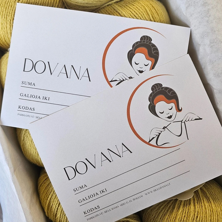 10€ Popierinis Dovanų kuponas Siūlų Dama