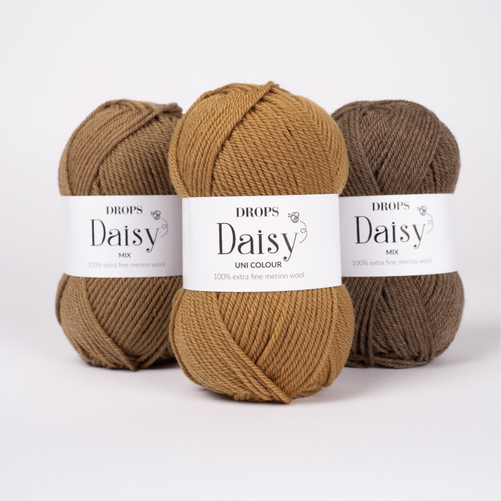 Drops Daisy (merino vilna) mezgimo siūlai