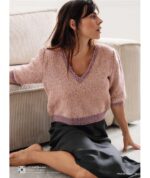 242 phildar zurnalas rozinis megztinis