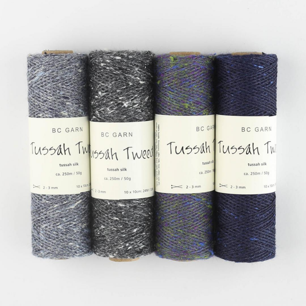 BC Garn - Tussah Tweed- 100% silkas - laukinis silkas - silko siulai - vasariniai - naturalus siulai - suknelems - palaidinems - skaroms - mezgimo siulai- nerimo siulai - audimuo siulai - siulu dama