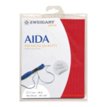 aida 18ct 3793-9003 siuvinejimo medziaga zweugart raudona 100% medvilne siulu dama