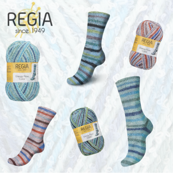 Regia Energy Flow Colour siulai kojinems - Siulų dama - siūlai mezgėjoms megzti kojines megztinius šalikus šalikas megztinis siūlų parduotuvė pigiausi siūlai geriausi pasiūlymai nemokama registracija - Siūlų Dama - SIŪLAI INTERNETU - Mezgimo priemonės - IŠPARDUOTUVĖ 🧶 Siūlų Dama - tai mūsų DIDŽIAUSIA tavo mėgstamiausių siūlų bei mezgimo priemonių parduotuvė interente. Drops Phildar KnitPro Lana Gatto https://siuludama.lt Schachenmayr (Vokietija) <strong>Sudėtis</strong>: 42 % vilna, 33 % medvilnė, 25 % poliamidas <strong>Svoris/ilgis</strong>: 100 g apie 300 m <strong>Rekomenduojamas virbalų dydis</strong>: 2.50 - 3.50 mm <strong>Mezgimo tankumas</strong>: 10 x 10 cm = 24 akys x 32 eilės <strong>Priežiūra</strong>: tinka skalbti skalbimo mašinoje, 40°C, nenaudoti minkštiklio REG-energyflow