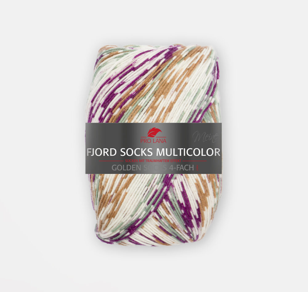 481 Fjord Socks Multicolour kojininiai siulai margi siulai rastuoti siulai ploni siulai Pro Lana