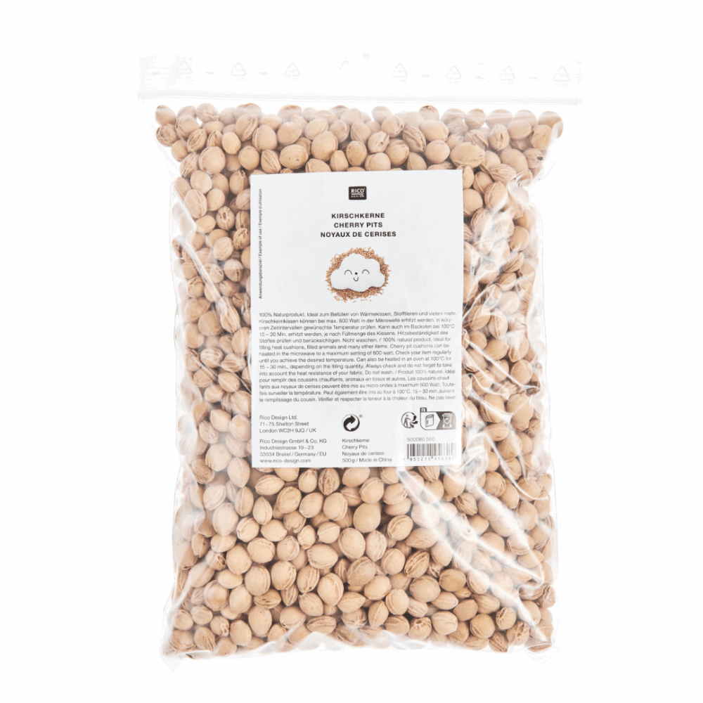 Vysniu kauliukai 500 g Rico Design naturalus vysniu kauliukai sildyklems zaisliukams rankdarbiams