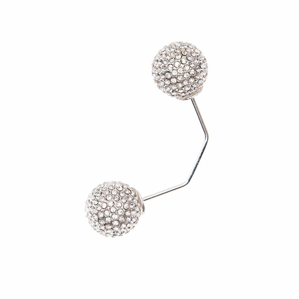 Sagė smeigtukas mezginiams su cirkoniais 65mm, 1 vnt