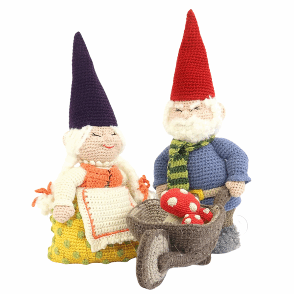 Žaisliuku nerimo knyga Gnomu amigurumi zasliuku nerimas vaikiski nerti zaislai vasariniai neriniai Siulu dama Gnomes to Crothet Anja Toonen Haakpret