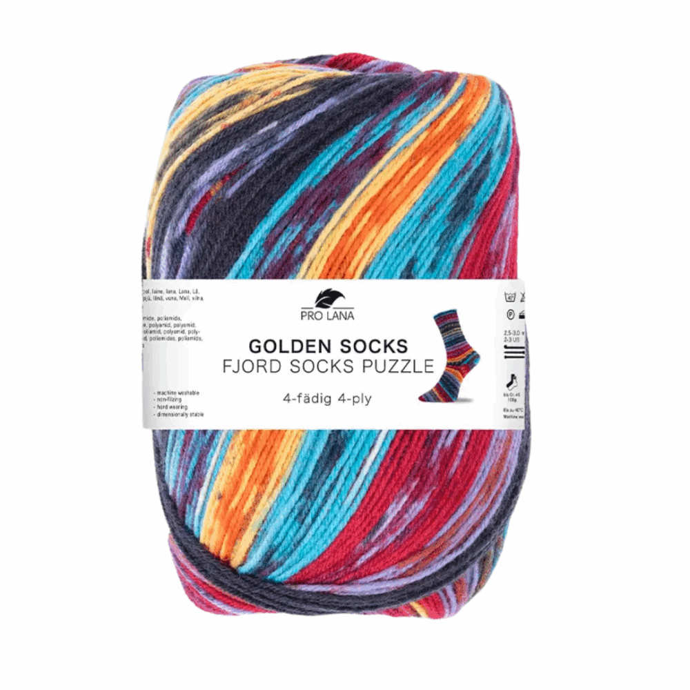 Fjord Socks Puzzle Pro Lana 75% avies vilna 25Į poliamidas siulai kojinems megzti margi siulai norvegiski skandinaviski rastai ploni siulai kojinems megztukams kepurems skarelems Siulu dama