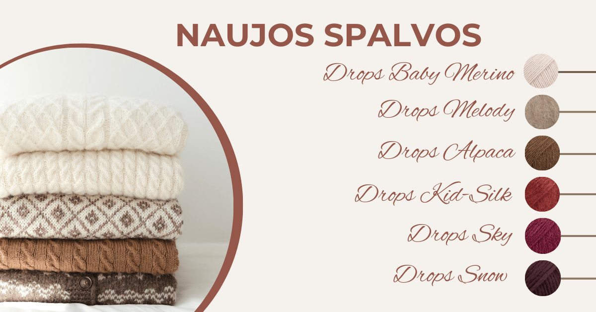 naujos drops siulu spalvos - siulu dama - drops siulai - kidsilk- drops alpaca -drops sky