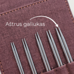 Lykke Flight Mini 13 cm virbalai metaliniai virbalai plieniniai prisukami virbalai smailus astrus virbalai virbalu rinkinys Nepalas Siulu dama mezgimo priemones