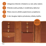 KnitPro Velora 12892 eko odos įvairių virbalų universalus virbalu deklas, deklas valams, virbalams su valu, prisukamu virbalu deklas, vašelių dėklas dėklas mezgimo priemonems Siulu dama