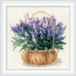 Riolis 1404 geliu krepsys French Lavender siuvineimo rinkinys pradedantiesiems siuvinejimo rinkinys