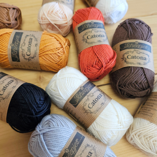 Scheepjes Catona Minis siulu rinkinys nerimui mezgimui kurybinis , siulai po 25 g, spalvotu siulu rinkinys medvilne merserizuota 100% medvilne zaislu nerimui, amigurumi, papuosalu gamybai Siulu dama
