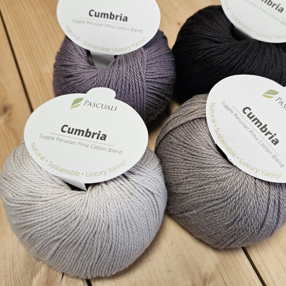 Pascuali Cumbria 60% pima medvilnė 40 % bambuko viskozė liocelis pavasario vasaros mezgimo siūlai neturalus siulai ekologiski siulai prabangus siulai siulai su svytejimu blizgus siulai palaidinems vaikams kudikiams vyriskiems megztiniams Siulu dama Vokietija