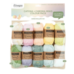 Scheepjes Marshmallow mix Catona Minis siulu rinkinys nerimui mezgimui kurybinis , siulai po 25 g, spalvotu siulu rinkinys medvilne merserizuota 100% medvilne zaislu nerimui, amigurumi, papuosalu gamybai Siulu dama